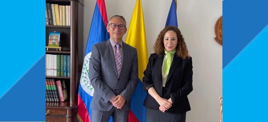 Encuentro de la Directora Ejecutiva Proyecto Mesoamérica con el Embajador de Colombia en El Salvador