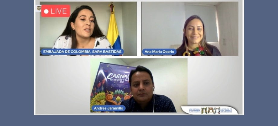 La Embajada de Colombia en El Salvador presentó el conversatorio virtual “Carnavales de Colombia: arte, alegría y reinvención”