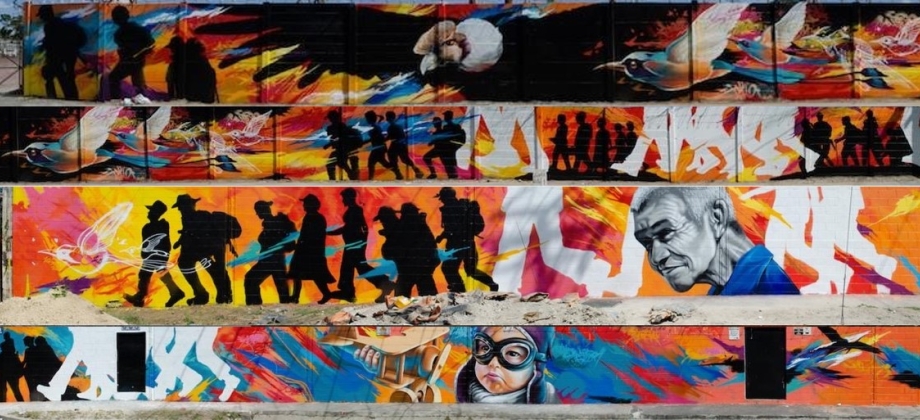 Vertigo Graffiti crea dos murales durante su visita a El Salvador