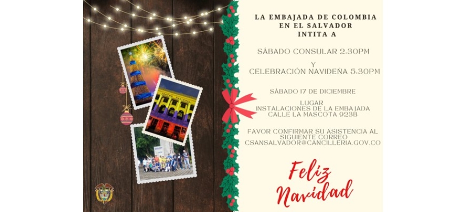 Participa del Sábado Consular y la celebración Navideña este 17 de diciembre