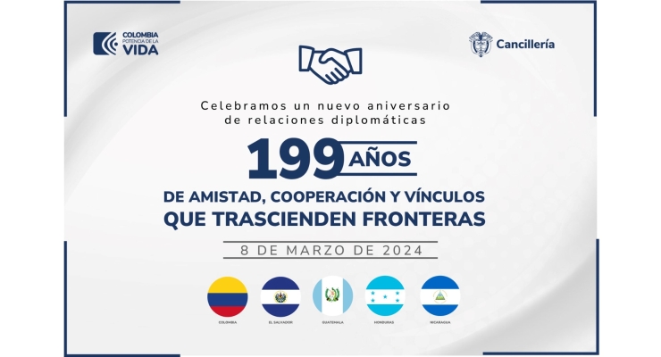 Colombia y El Salvador conmemoran 199 años del establecimiento de relaciones diplomáticas