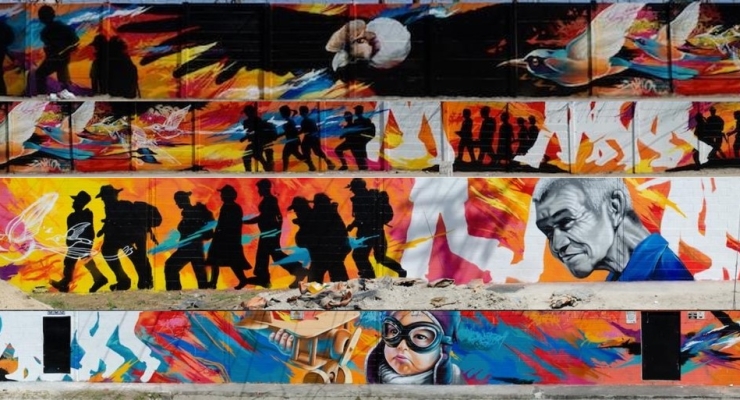 Vertigo Graffiti crea dos murales durante su visita a El Salvador