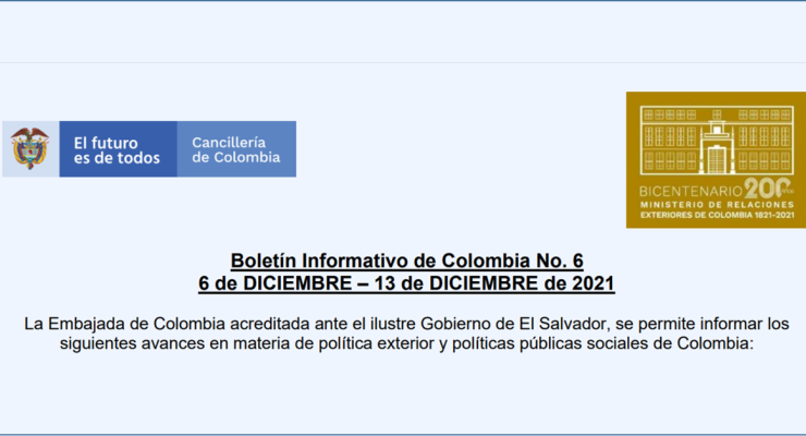 Boletín Informativo de Colombia No. 6